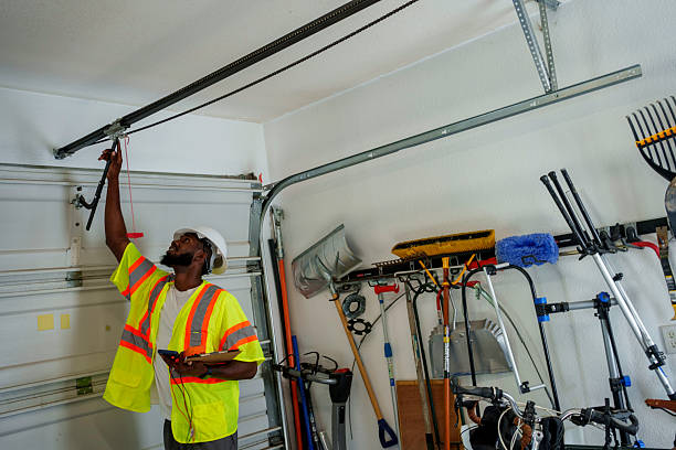Professional Garage Door Panel Replacement technician working in Munsons Corners, NY